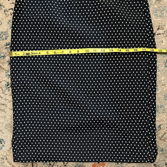 J. Crew No. 2 Pencil Skirt in Navy Polka Dot Jacquard - Picture 9 of 15